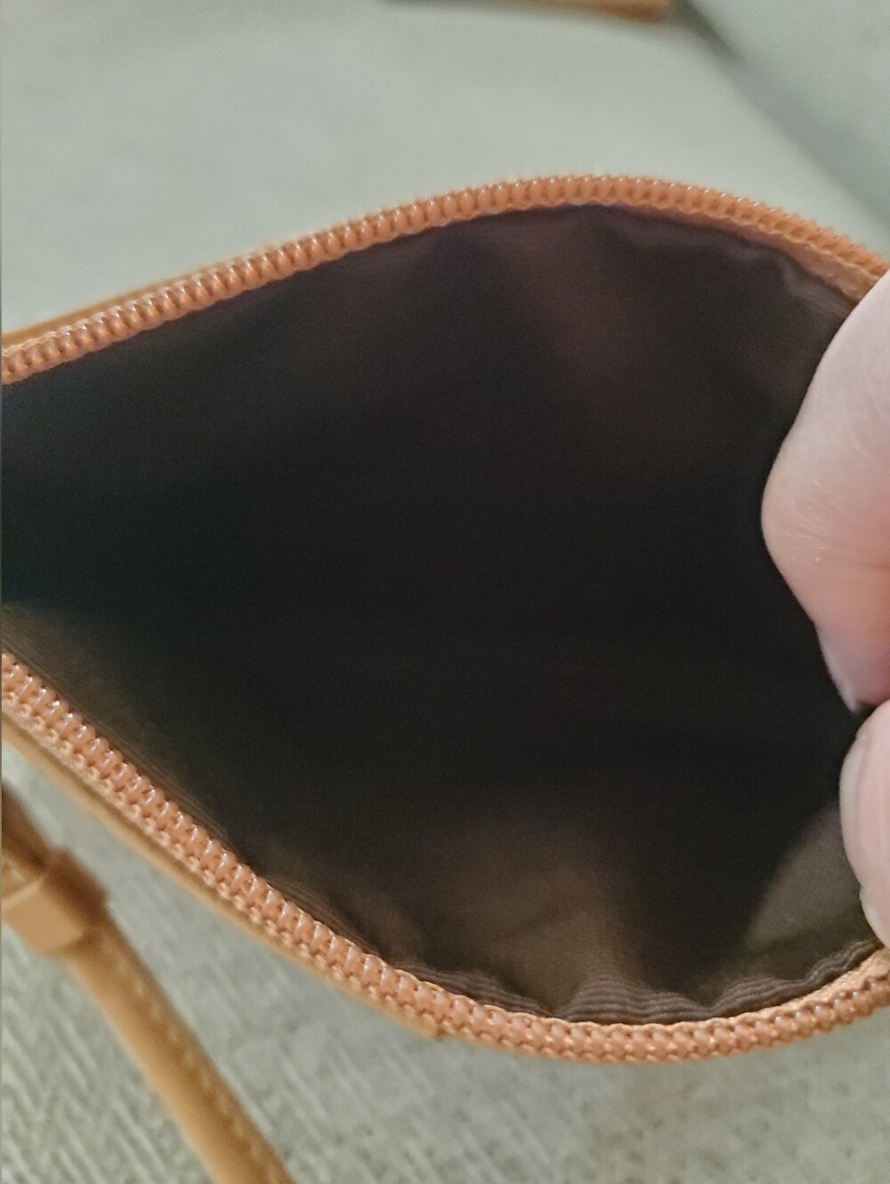 Coach Tan Leather Wristlet - Picture 3 of 3